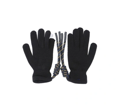 Shop Ader Error Dust Bag Detailed Gloves In Black