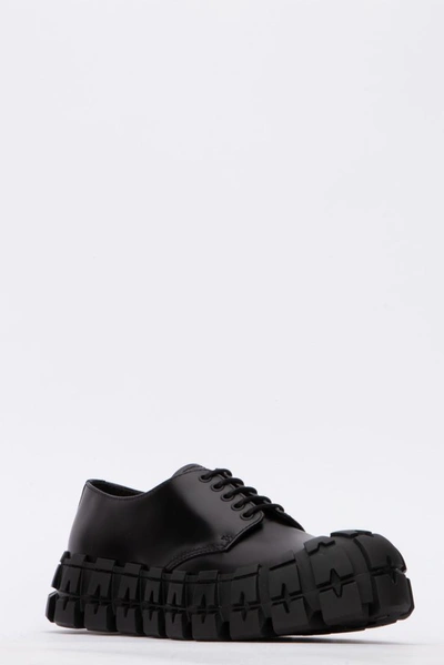 Shop Prada Chunky Sole Derby Shoes In Black