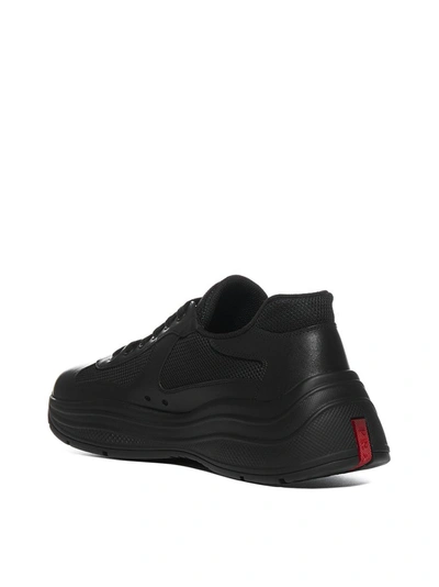 Shop Prada America's Cup Xl Sneakers In Black