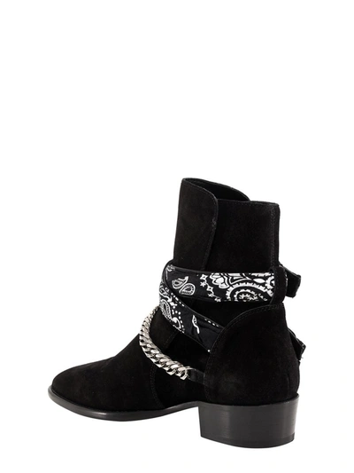 Shop Amiri Buckled Ankle Boots In Black