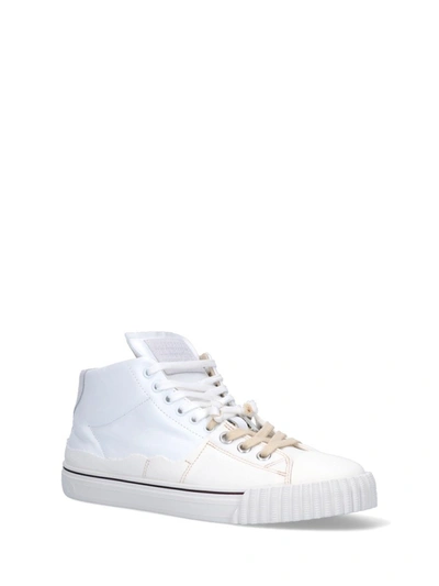 Shop Maison Margiela Evolution Mid Top Sneakers In White