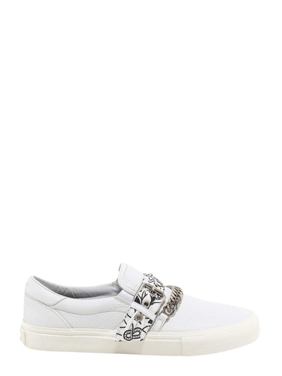 Shop Amiri Bandana Chain Slip On Sneakers In White
