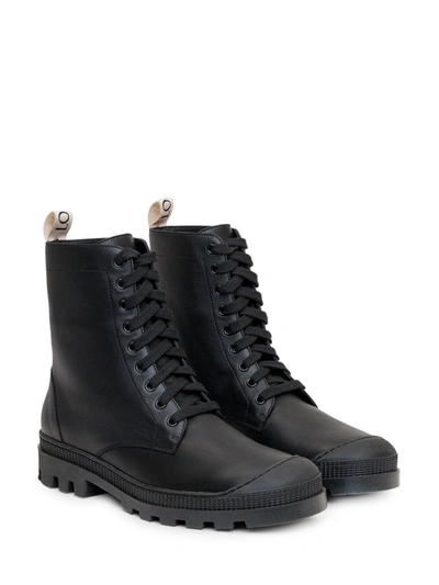 Shop Loewe Lace-up Combat Boots In Black