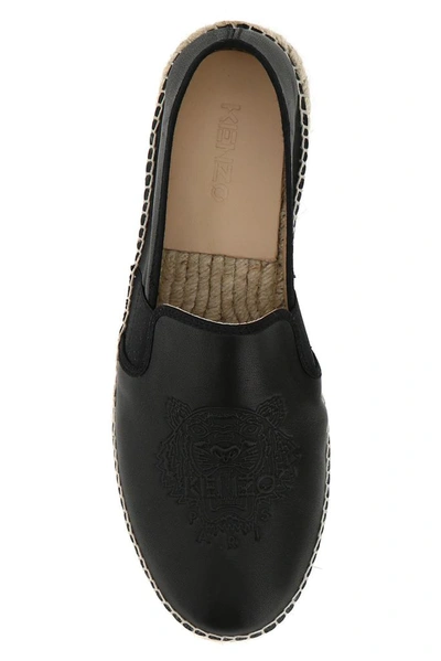 Shop Kenzo Tiger Elasticated Espadrilles In Black