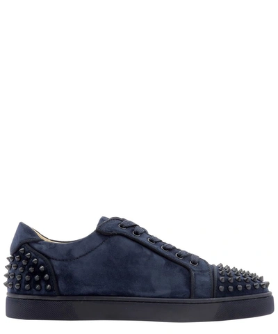 Christian Louboutin Men's Seavaste 2 Orlato Flat Veau Velours Low-top  Sneakers In Blue | ModeSens