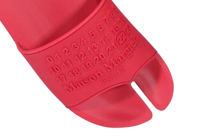 Shop Maison Margiela Tabi Slides In Red