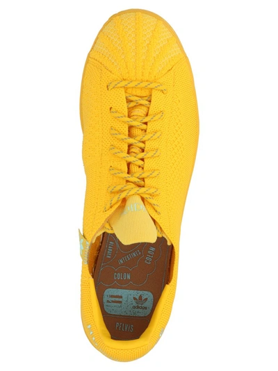 Shop Adidas Originals By Pharrell Williams Adidas By Pharrell Williams Superstar Primeknit Sneakers In Yellow