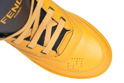 Shop Fendi Logo High In Yellow