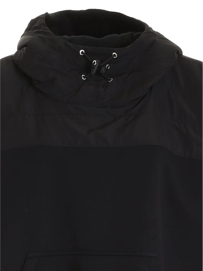 Shop Moncler Hooded Poncho In Black