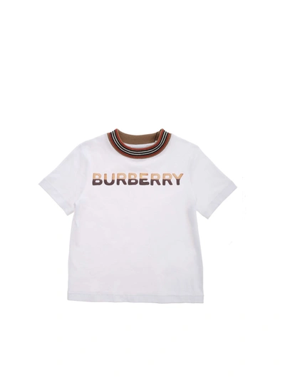 Shop Burberry Shortbread T-shirt In White