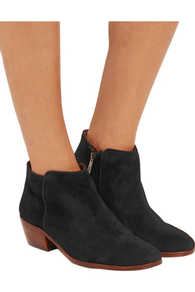 Shop Sam Edelman Petty Suede Ankle Boots In Black