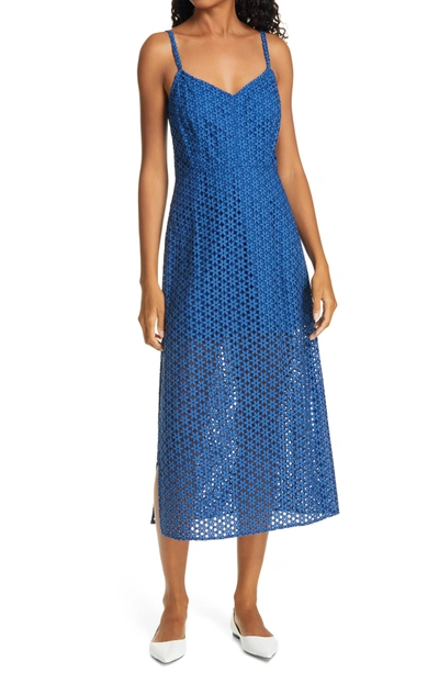 Shop Rachel Comey Agitator Lace Midi Dress In Blue