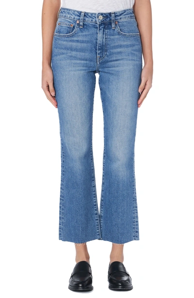 Shop Trave Colette High Waist Crop Flare Jeans In Seaside Blue