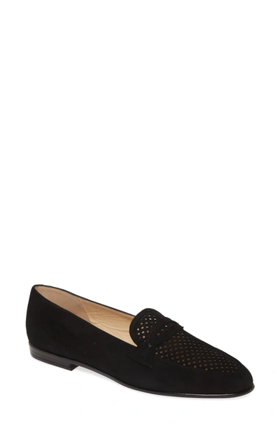 Shop Amalfi By Rangoni Ottorino Loafer In Black Suede