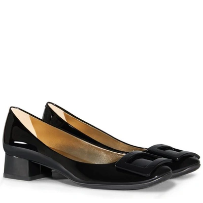 Shop Roger Vivier Belle De Nuit Pumps In Patent Leather In Black