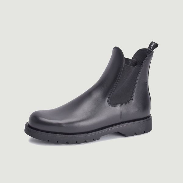 Kleman Chelsea Leather Boots Noir In Black Modesens