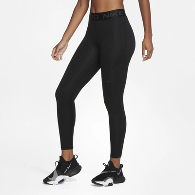 Nike Pro Women's Therma Warm Dri-fit Leggings In Black,dark Smoke