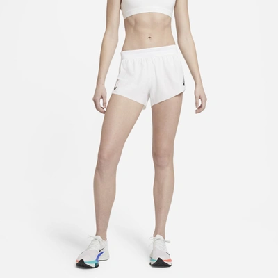 Shop Nike Women's Aeroswift Running Shorts In White