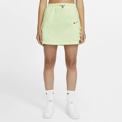 Shop Nike Sportswear Swoosh Women's Skirt In Barely Volt