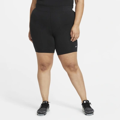 Shop Nike Women's  Sportswear Essential Mid-rise Bike Shorts (plus Size) In Black