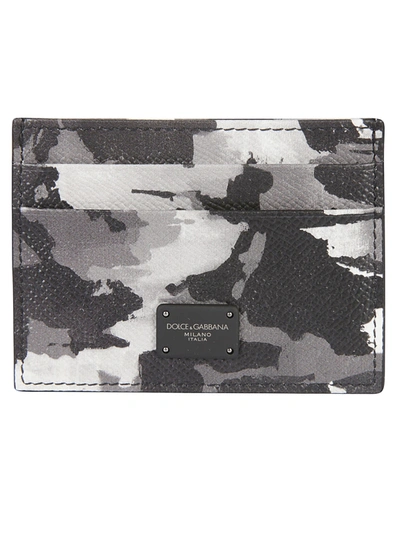 Shop Dolce & Gabbana Dauphine Card Holder In Camouflage