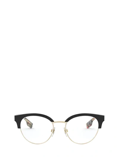 Shop Burberry Be2316 Black / Pale Gold Glasses