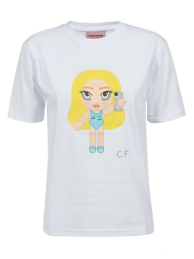 Shop Chiara Ferragni Mascotte Eyelike T-shirt In White