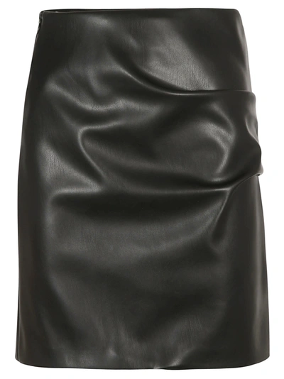 Shop Patou Iconic Faux Leather Skirt In Black