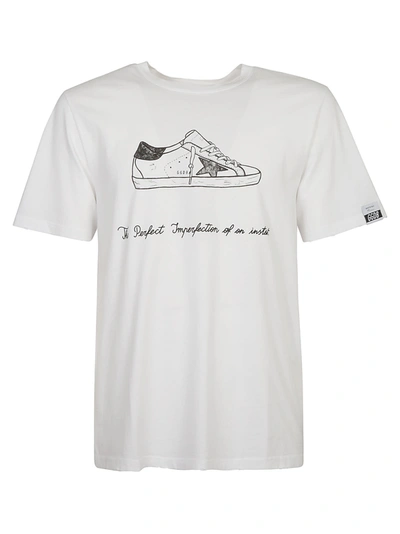 Shop Golden Goose Regular Adamo Super Star T-shirt In White/black/grey