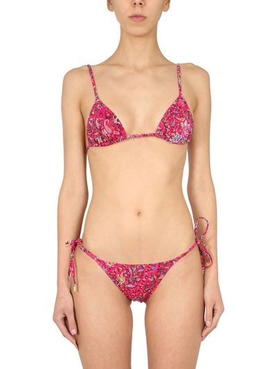 Shop Etro Ibiza Bikini Swimsuit In Rosa