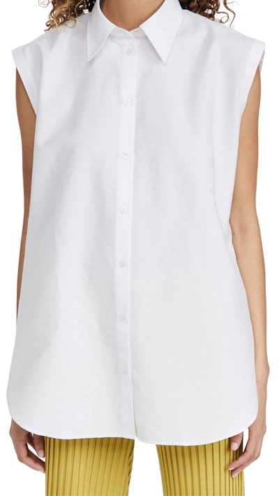 Shop Acne Studios Sleeveless Shirt In White