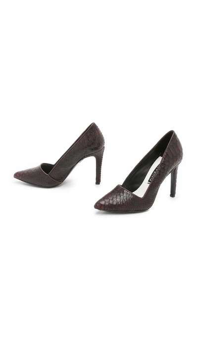 Shop Alice And Olivia Dina Pumps In Bordeaux