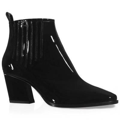 Shop Roger Vivier Skyscraper Ankle Boots In Patent Leather In Black
