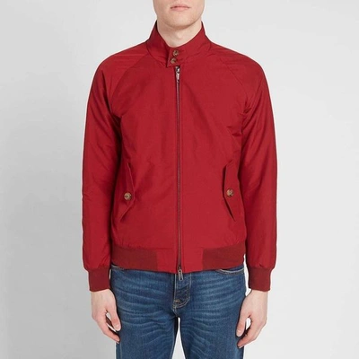 Baracuta Men's Red Cotton Outerwear Jacket | ModeSens