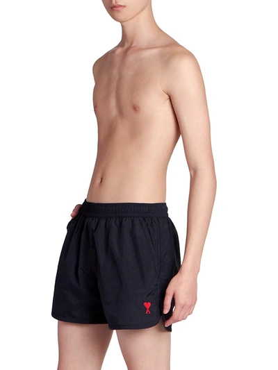 Shop Ami Alexandre Mattiussi Ami De Coeur Swim Shorts In Marine