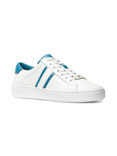 Shop Michael Michael Kors Women's Irving Leather Sneakers In Optic White