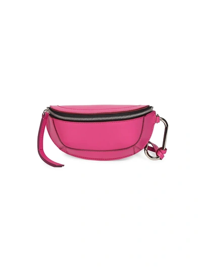 Shop Isabel Marant Bossey Leather Crossbody Bag In Pink
