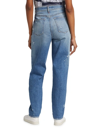 Shop Alice And Olivia Katerina High-rise Distressed Jeans In Best Intentions