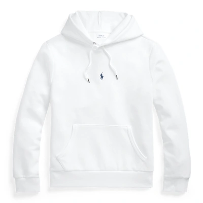 Shop Ralph Lauren Double-knit Hoodie In White