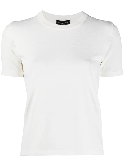 Shop Roberto Collina Round Neck T-shirt In Neutrals