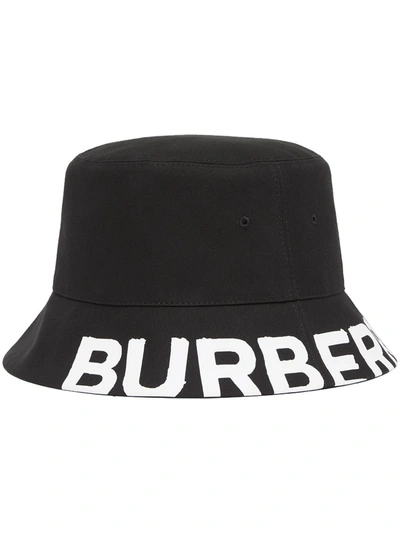 Shop Burberry Black Reversible Bucket Hat
