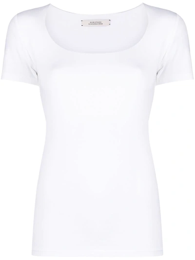 Shop Dorothee Schumacher All Time Favourites Scoop-neck T-shirt In White