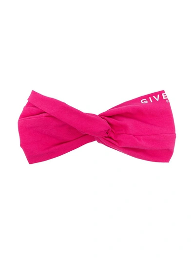 Shop Givenchy Logo-print Hair Band In Pink