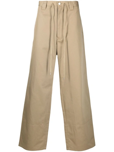 Shop Facetasm X Dickies Drawstring Wide-leg Trousers In Neutrals