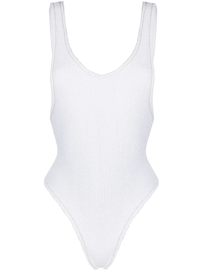 Shop Reina Olga Ruby Textured Swimsuit In White