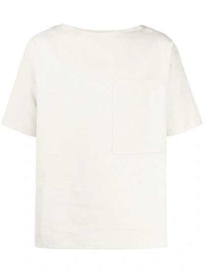 Shop Alchemy Patch-pocket Cotton T-shirt In Neutrals