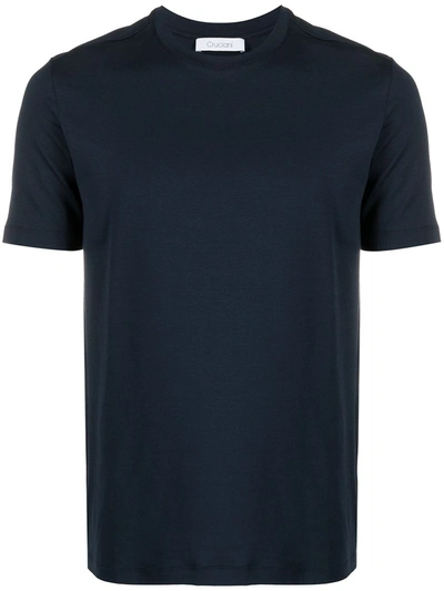 Shop Cruciani Crew-neck Fitted T-shirt In Blue