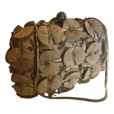 Pre-owned Elie Saab Leather Handbag In Beige
