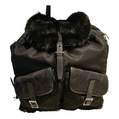 Pre-owned Prada Re-nylon Black Cloth Backpack