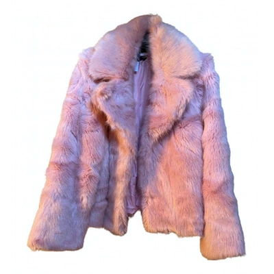 Pre-owned Topshop Tophop  Pink Faux Fur Jacket